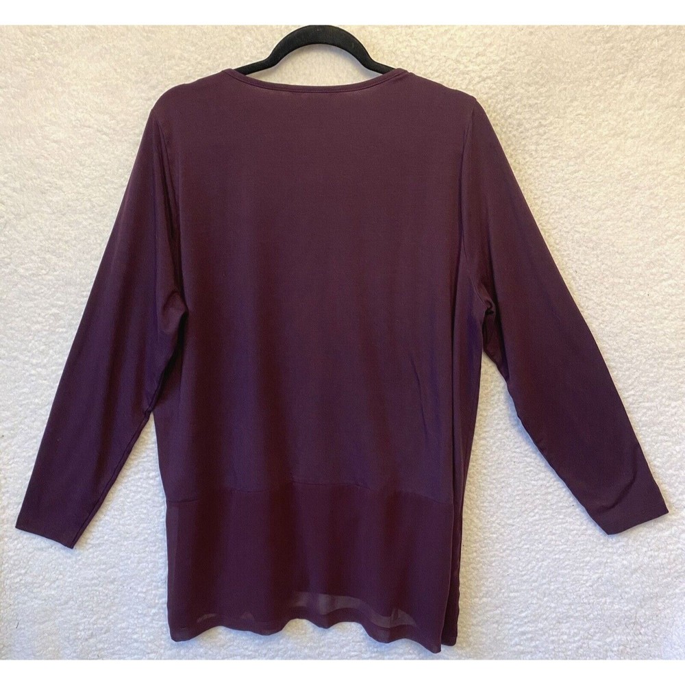 Soft Surroundings Plum Long Sleeve Layered Tunic - Picture 3 of 7